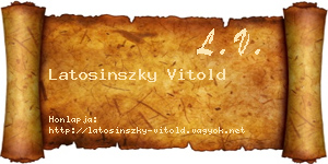 Latosinszky Vitold névjegykártya